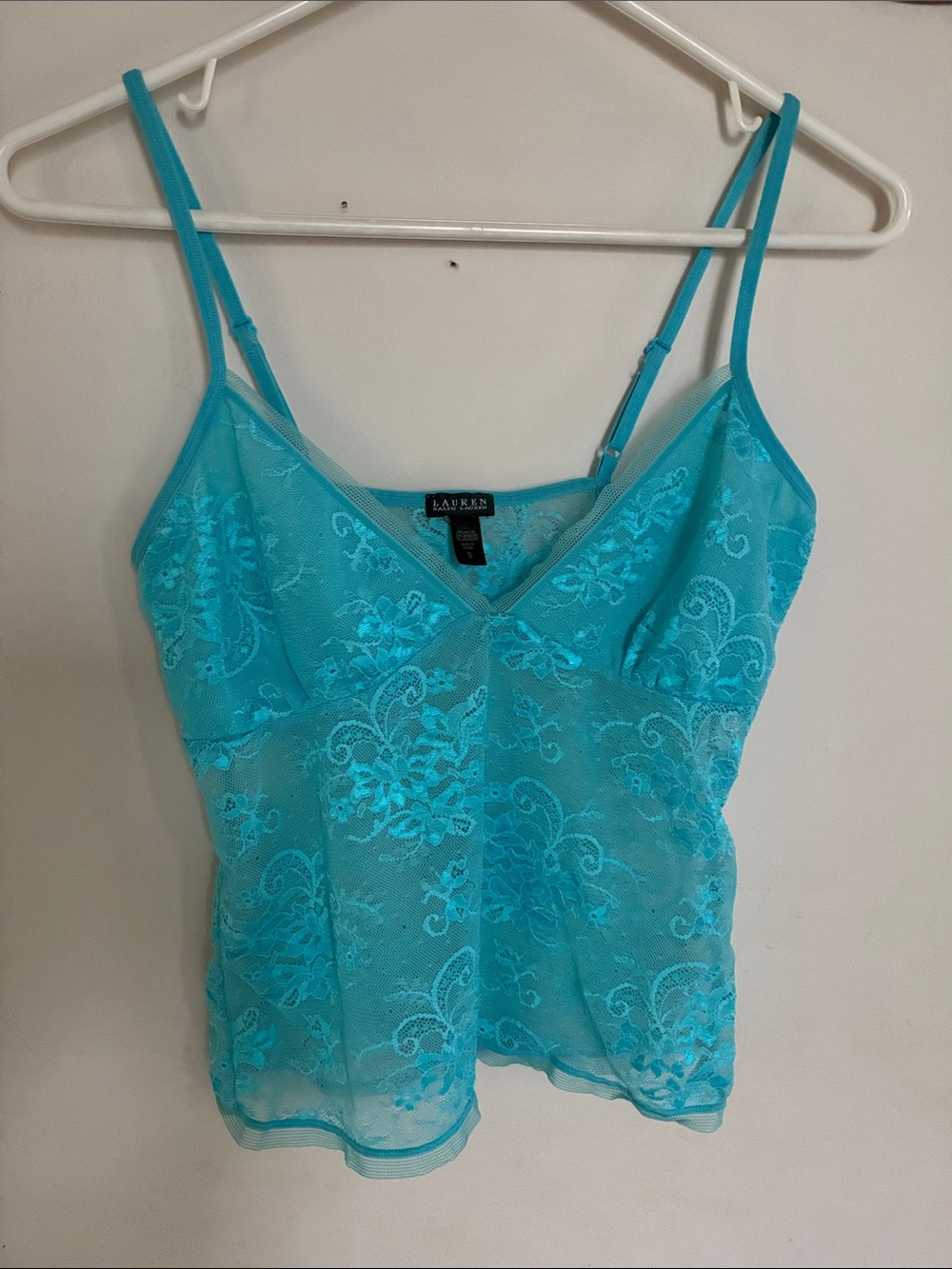 Ralph Lauren Turquoise Lace Camisole Top